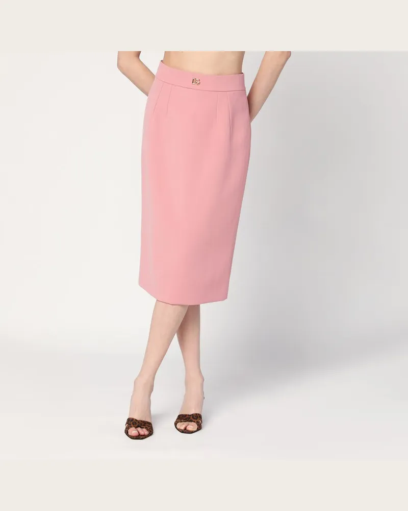 Dolce & Gabbana Bleistiftrock in Rosa aus Wolle Rosa