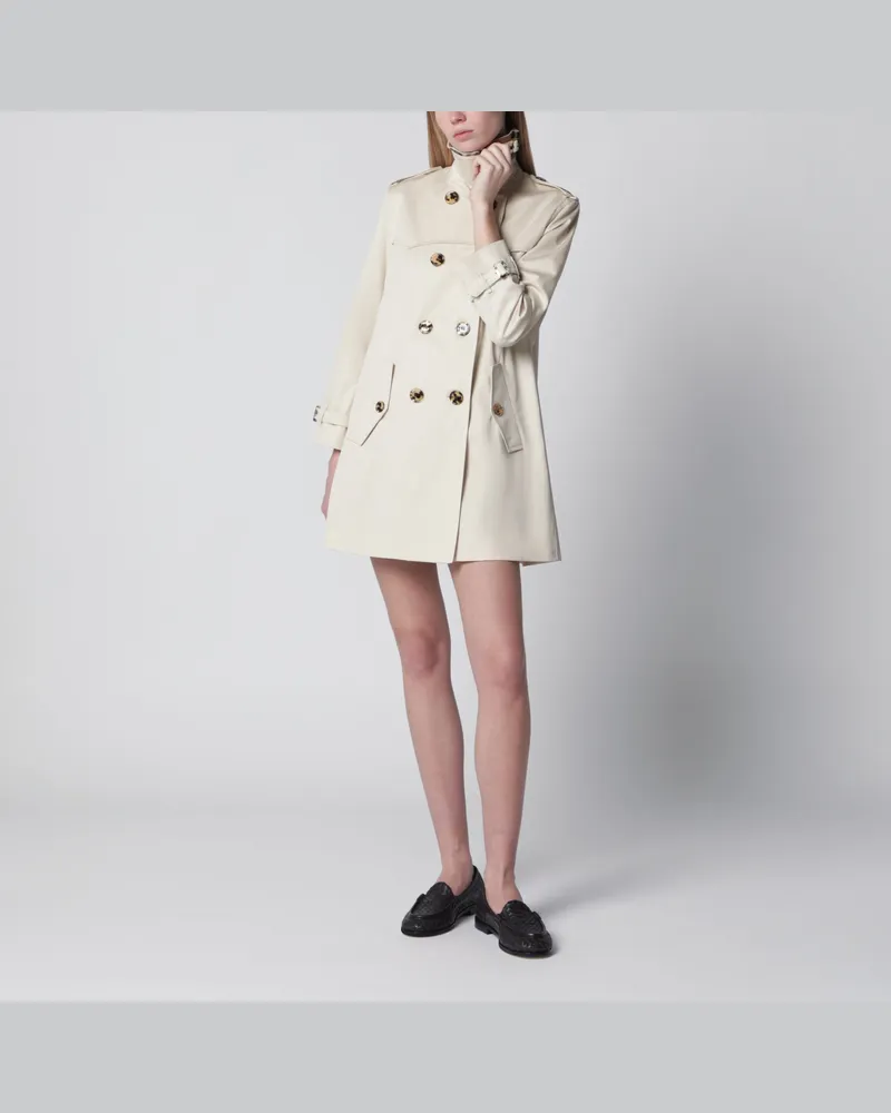 Burberry Kurzer Trenchcoat Summerside aus Baumwollgabardine in Beige Beige