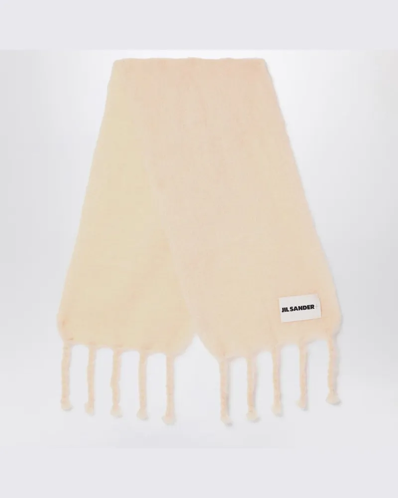 Jil Sander Hellrosa Schal aus Mohair-Mischung Rosa