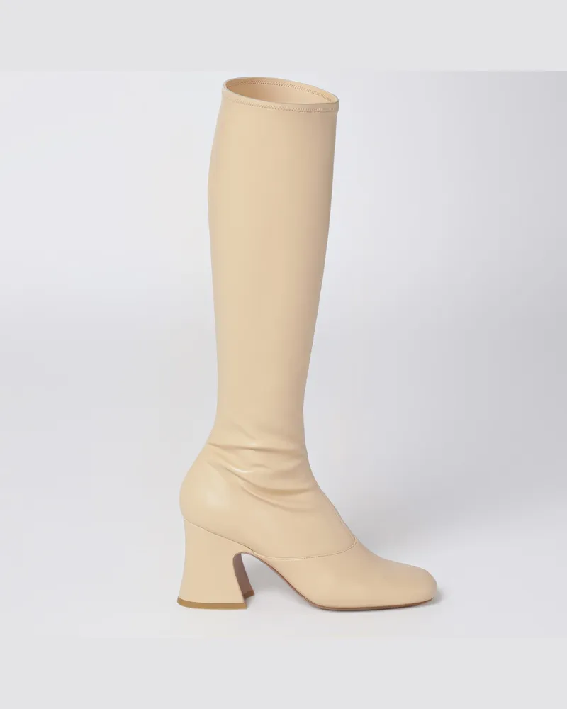 Chloé Beige Janis-Stiefel mit Absatz Beige