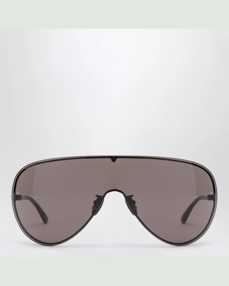 Gucci Schild-Sonnenbrille GG2271S aus Metall in Schwarz Black