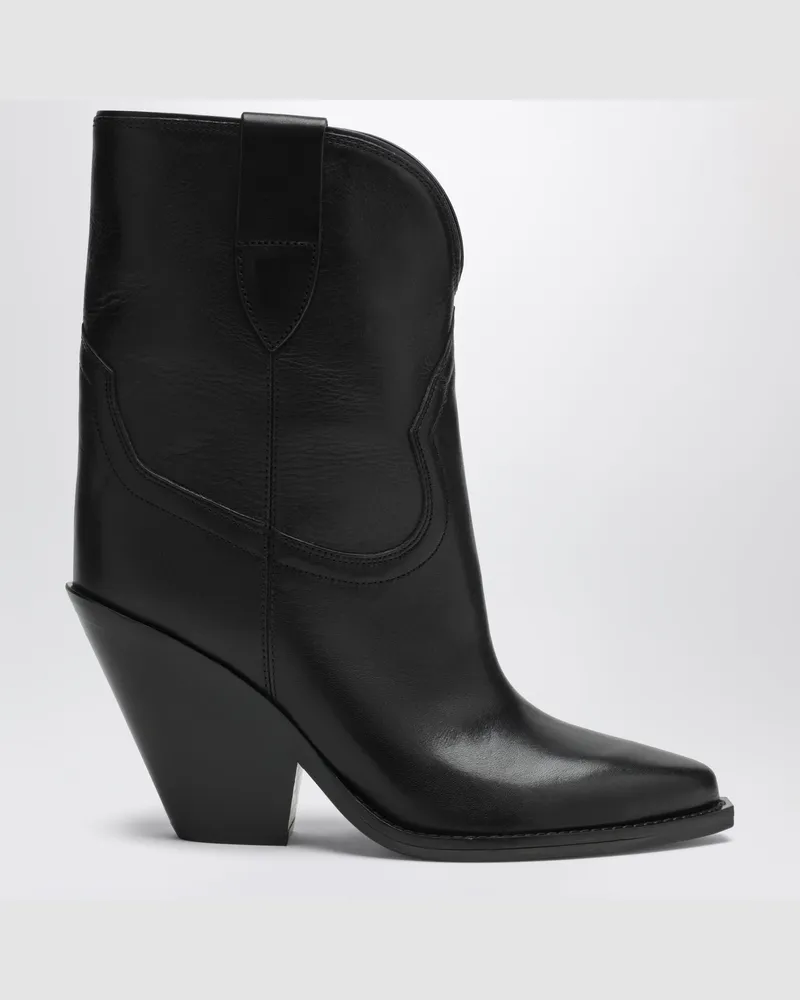 Isabel Marant Leyane Cowboystiefel aus schwarzem Leder Black