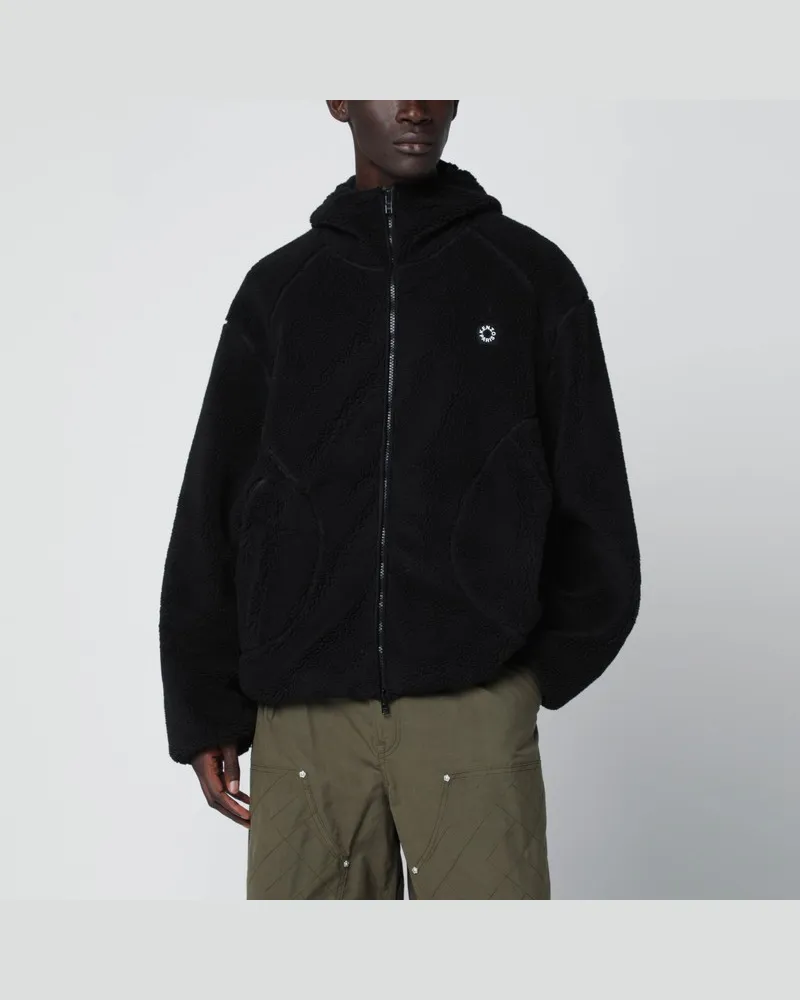 Kenzo Schwarzes Fleece mit Kapuze Schwarz