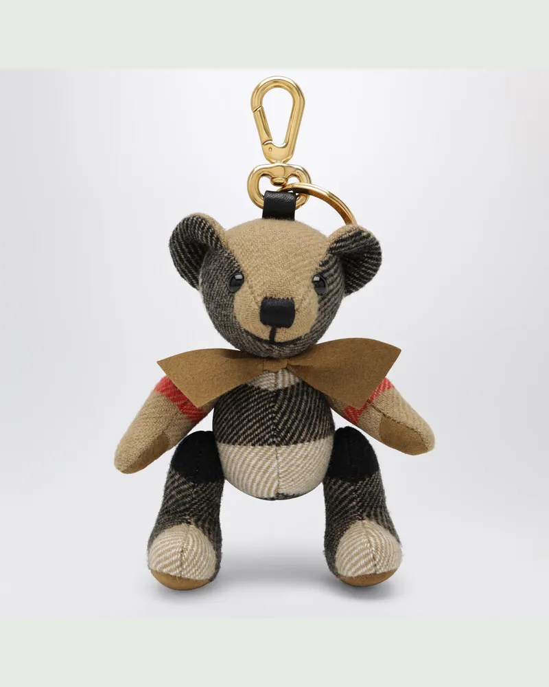 Burberry Thomas Teddybär-Charm aus Kaschmir, beige Beige