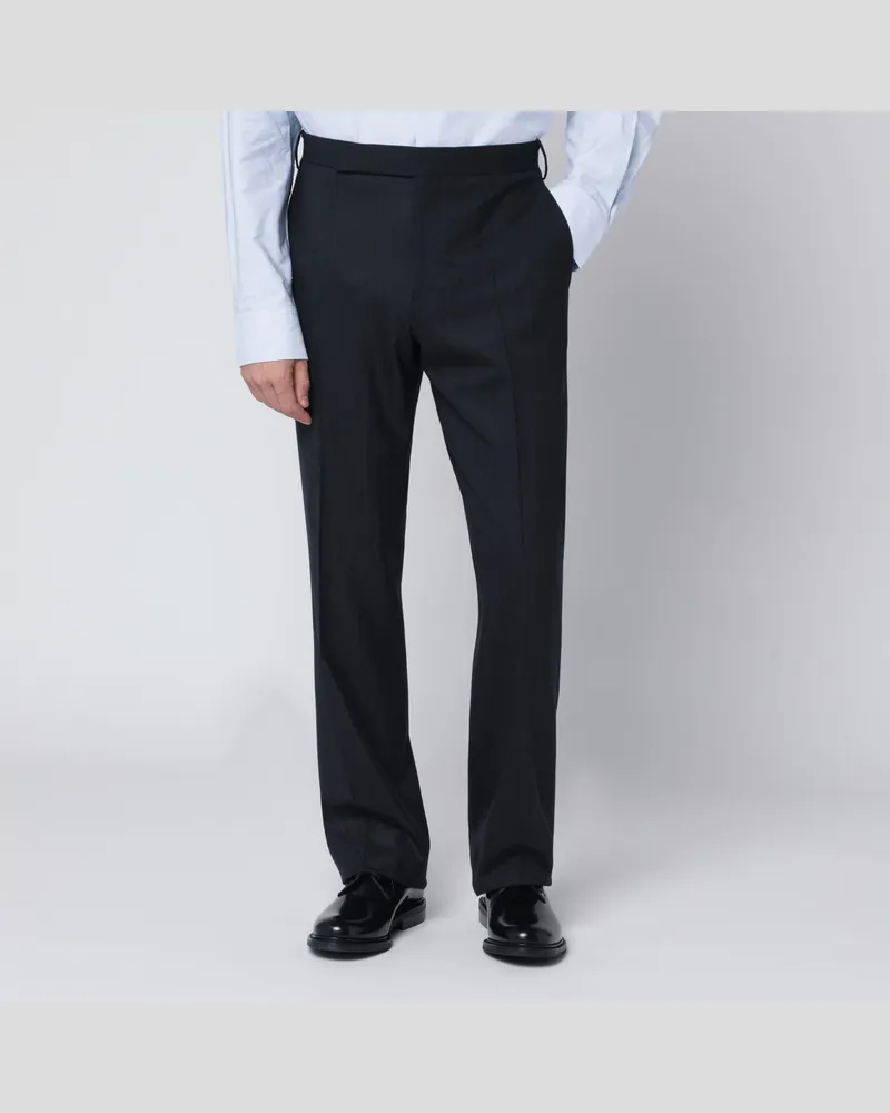 LARDINI Blaue Hose aus Wollmix Blue