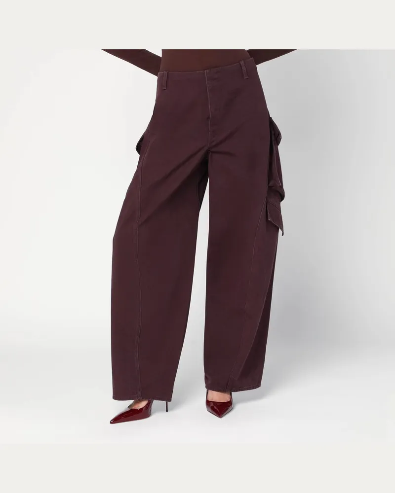 Alaïa Bordeaux chino Cargo-Hosen Rot