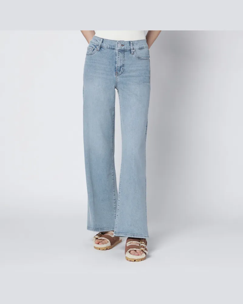 Frame Denim Le Slim Palazzo Jeans in Tribute Hellblau 