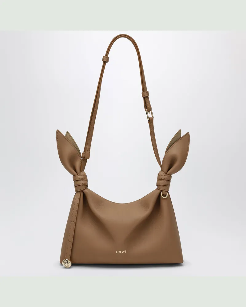 Loewe Scarf Mini-Handtasche aus glattem Kalbsleder in Mocha Brown
