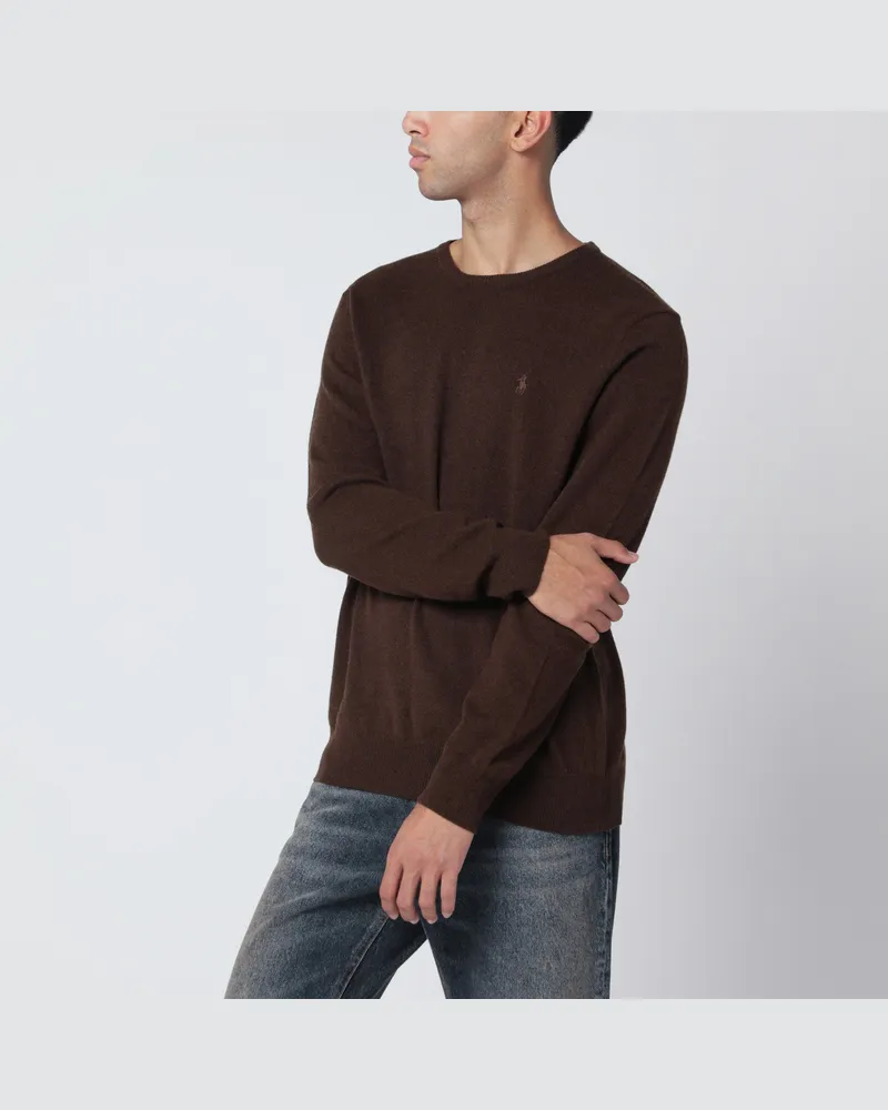 Ralph Lauren Brauner Wollpullover Beige