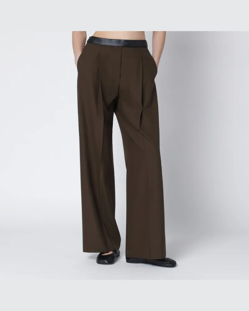 Loewe Khakigrüne Wollhose Grün