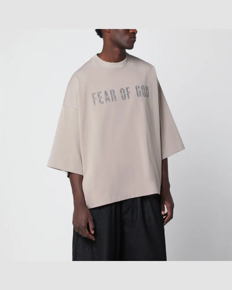 Fear of God Greigefarbenes Merch T-Shirt aus Baumwolle Grey