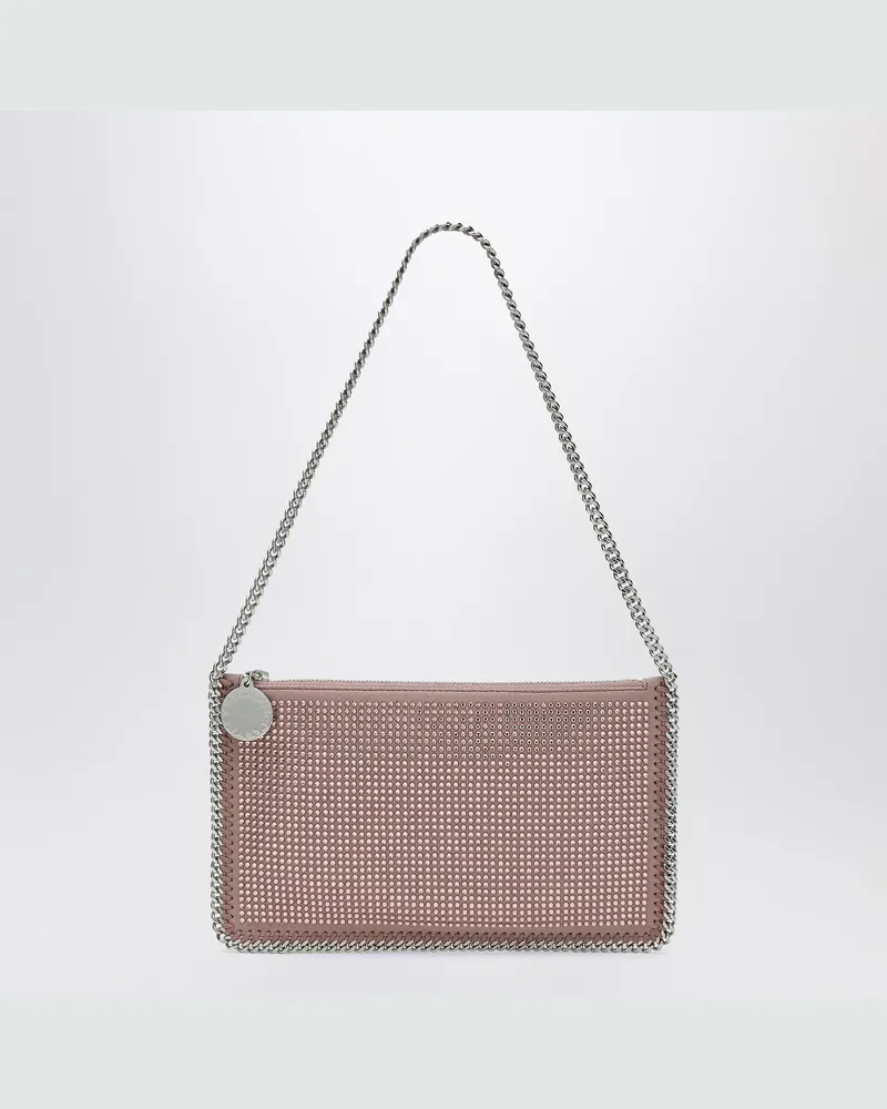 Stella McCartney Falabella Pinke Clutch-Umhängetasche mit Strasssteinen 