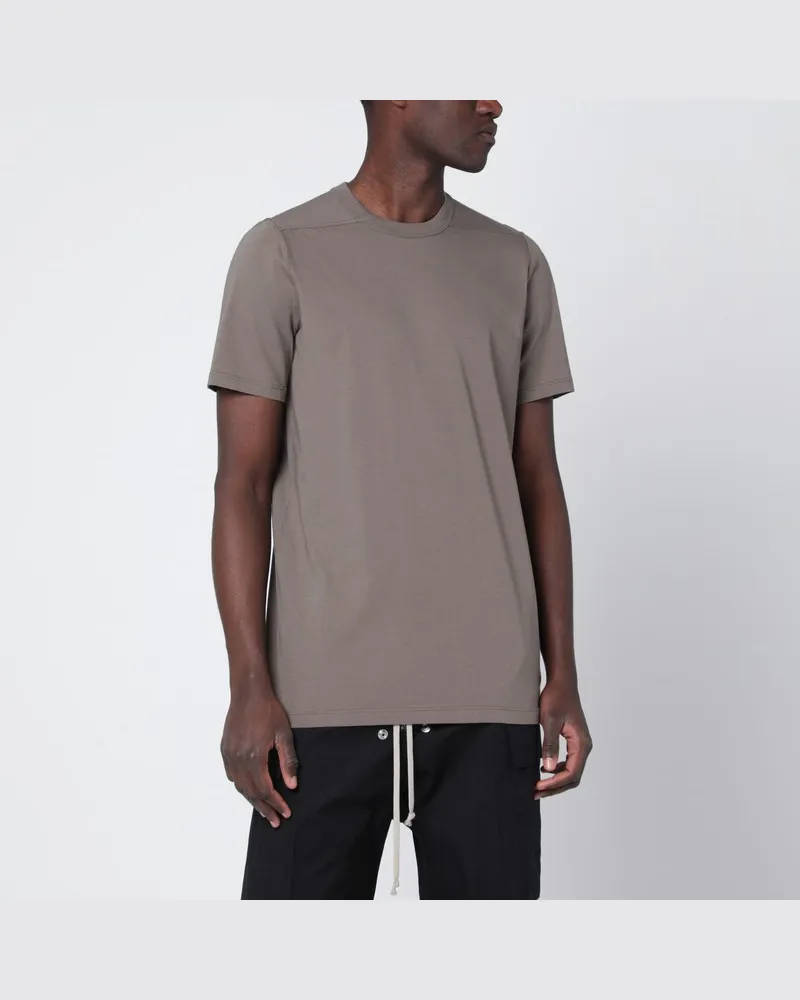 Rick Owens Kurzarm-T-Shirt in Schlammfarbe Grau