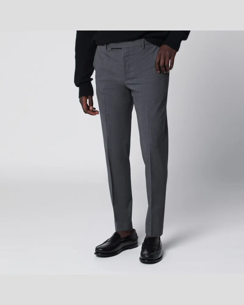 PT TORINO Dieci Hose in Anthrazitgrau aus Wollmischung Grey