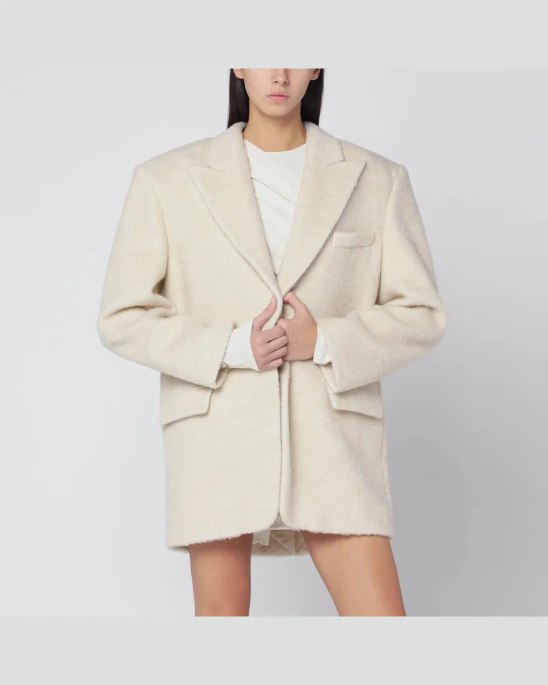 ANDAMANE Oversize-Jacke in Elfenbein aus Wollmischung White