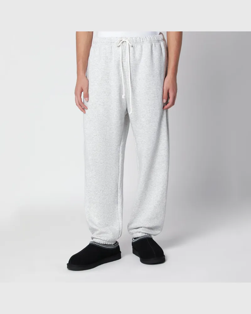 SKIMS Hellgraue Jogginghose aus Baumwollfleece Grey