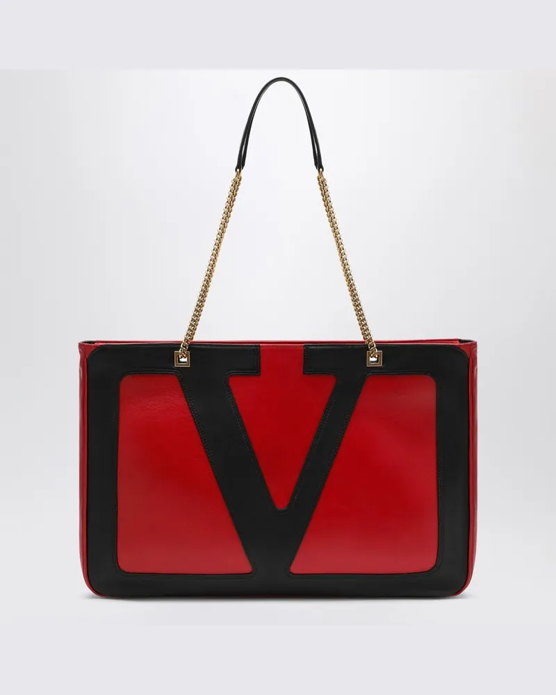 Valentino Garavani Große Viva Superstar Tasche rot/schwarz Rot