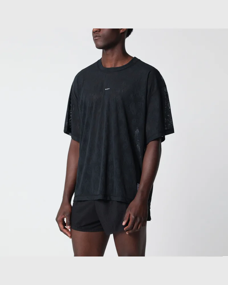 Satisfy Schwarzes SpaceLace T-Shirt Black