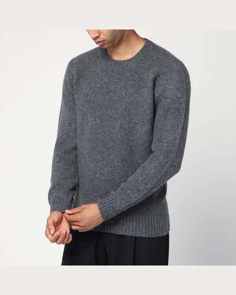 Drumohr  Grauer Pullover aus Lammwolle Grey