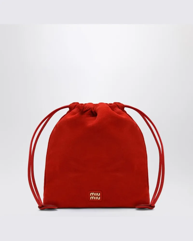Miu Miu Rote Wildledertasche Rot