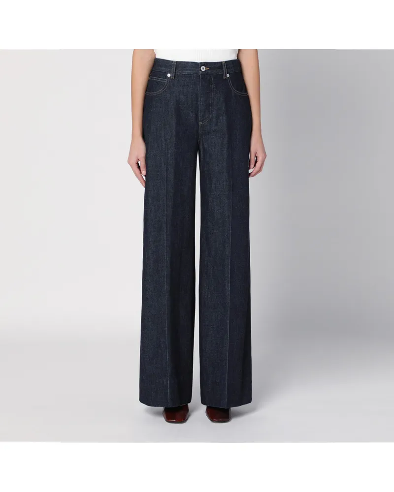 Bottega Veneta Indigoblaue Jeans im Palazzo-Stil Blue