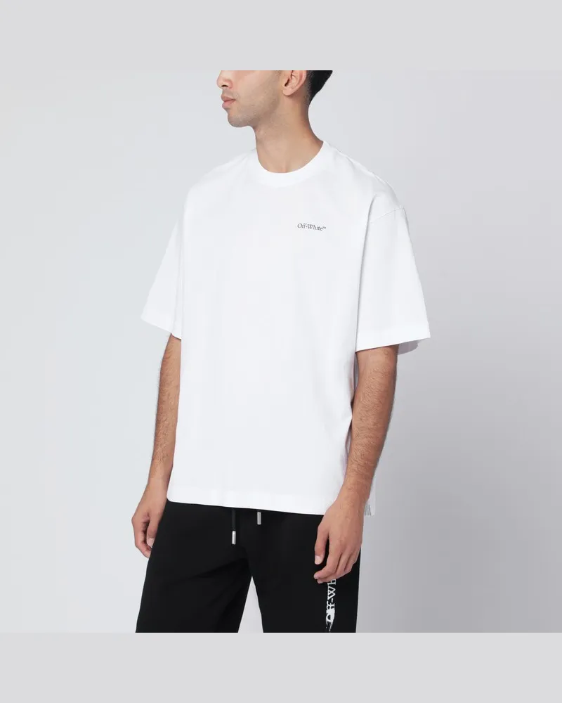 OFF-WHITE Weißes Half Arrow Skate Logo T-Shirt Weiß