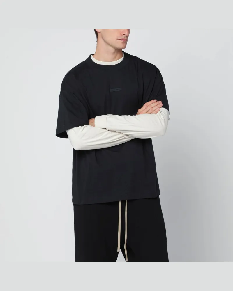 Fear of God Schwarzes Baumwoll-T-Shirt Schwarz