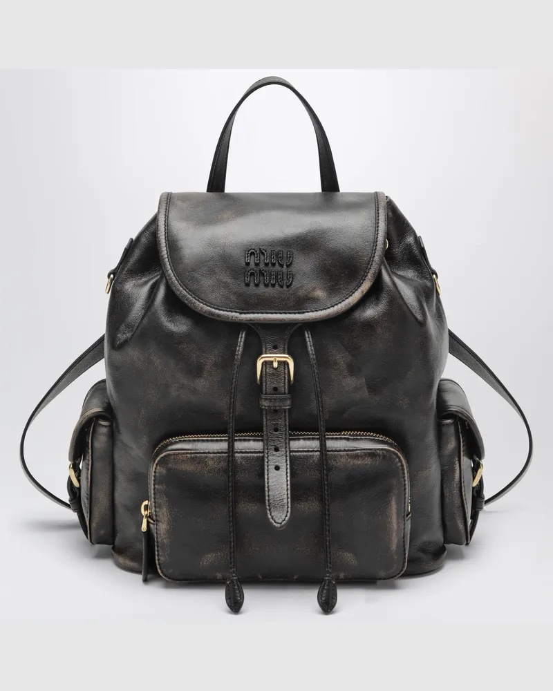 Miu Miu Rucksack aus Lammleder in Kaffeebraun Brown