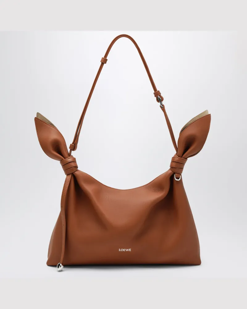 Loewe Mittelgroße Scarf Tasche aus hellbraunem Leder Brown