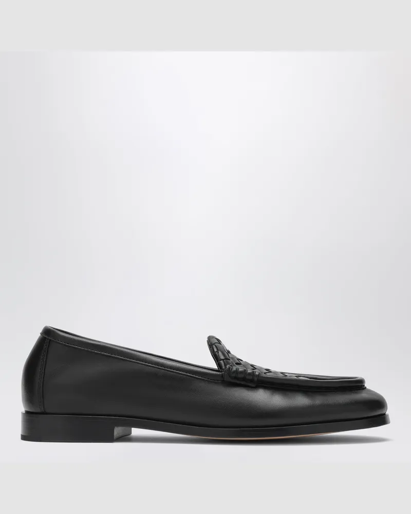 Bottega Veneta Silenzio Loafer aus schwarzem Lammleder Black