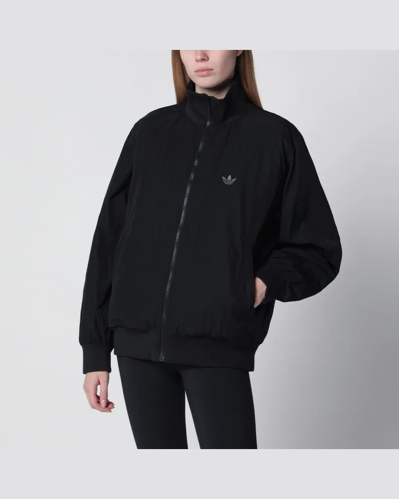 adidas Oversize-Nylonbomber in Schwarz Black