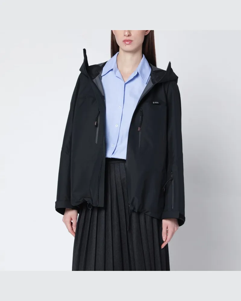 Prada Jacke aus schwarzem technischem Canvas Schwarz