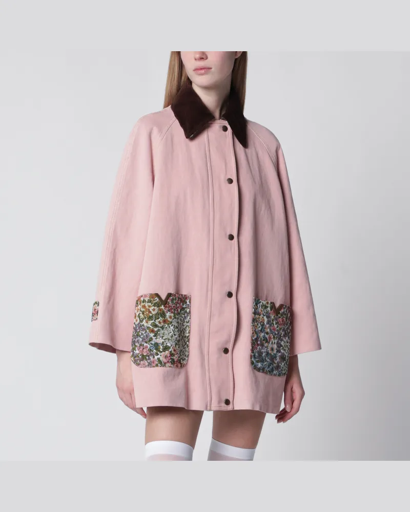Valentino Garavani Rosafarbener Caban aus Denim Pink