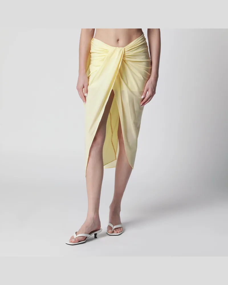 Jacquemus Asymmetrischer Pareo-Rock in Hellgelb Yellow