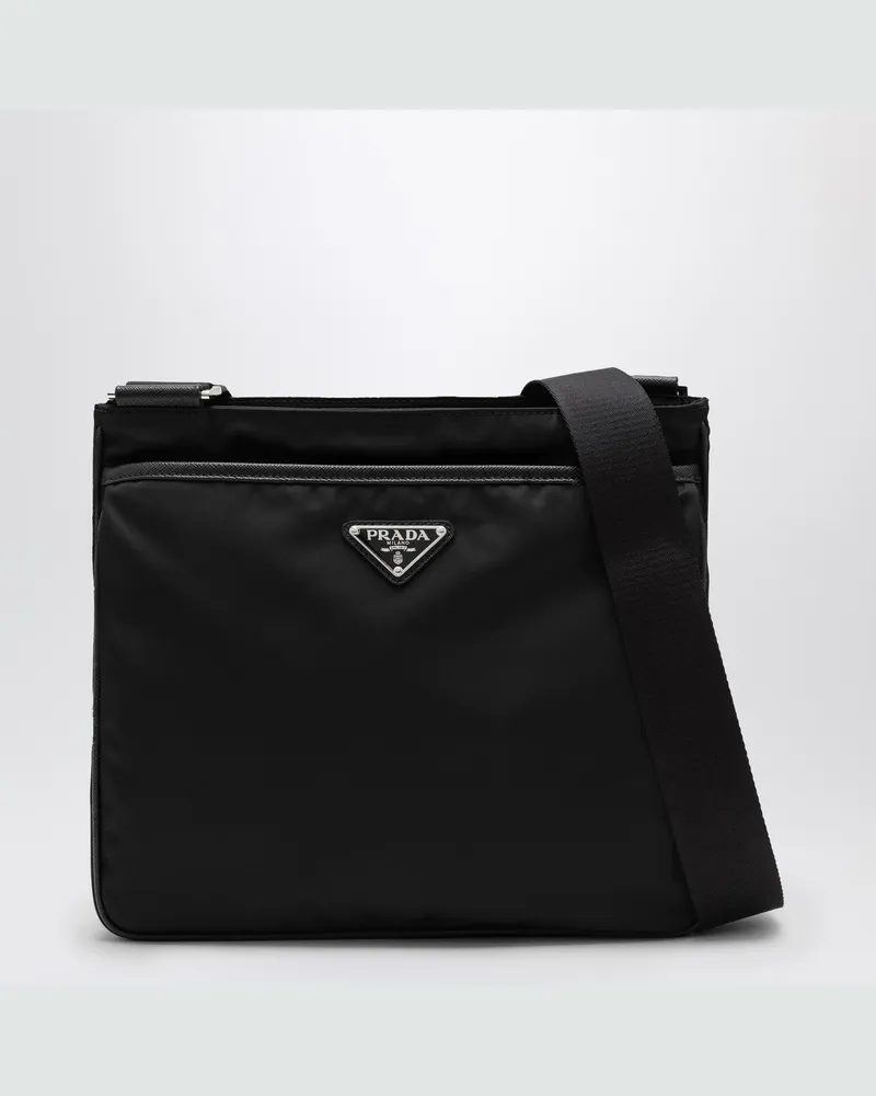 Prada Schwarze Re-Nylon Umhängetasche Black