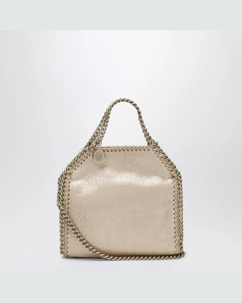 Stella McCartney Goldmetallisierte Micro-Falabella-Tote-Bag 
