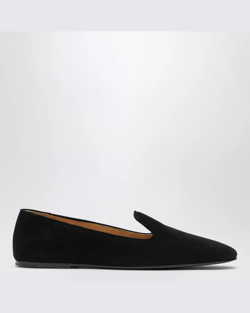 The Row Schwarzer Slipper Lippi aus Wildleder Schwarz