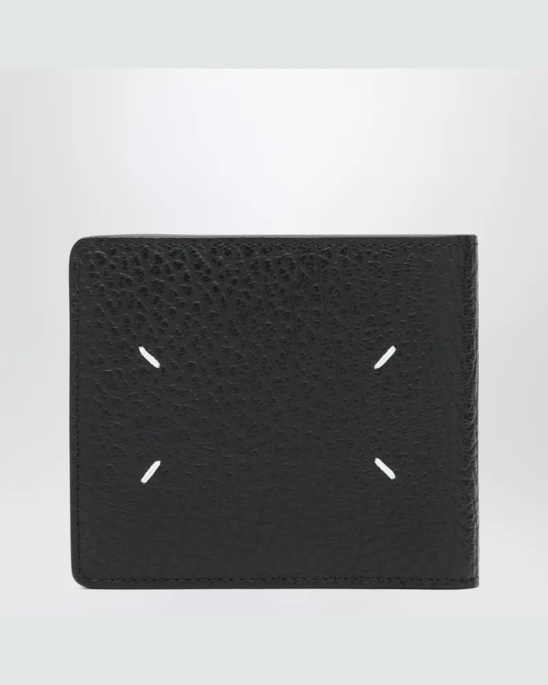 Maison Margiela Schwarzes Bifold-Portemonnaie Four Stitches Black