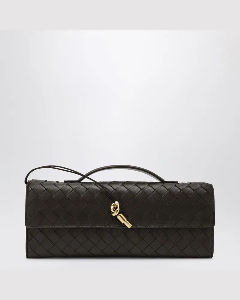 Bottega Veneta Clutch Andiamo mit Griff in Fondantfarbe Braun