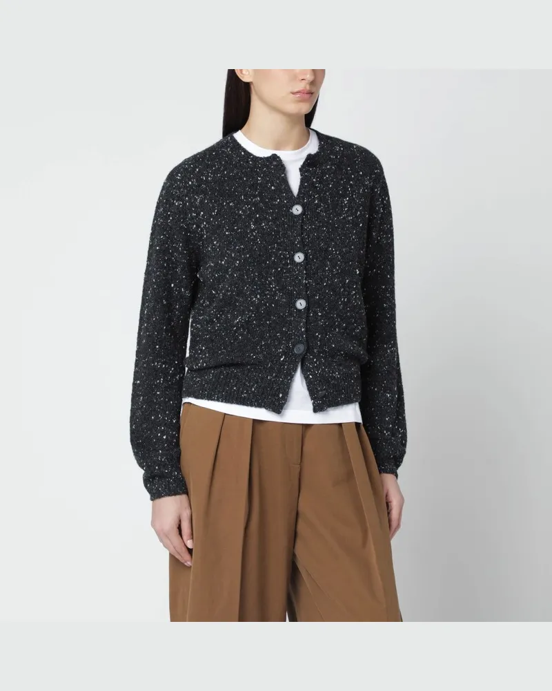 The Row Mauino-Cardigan in Anthrazit-Mélange Schwarz