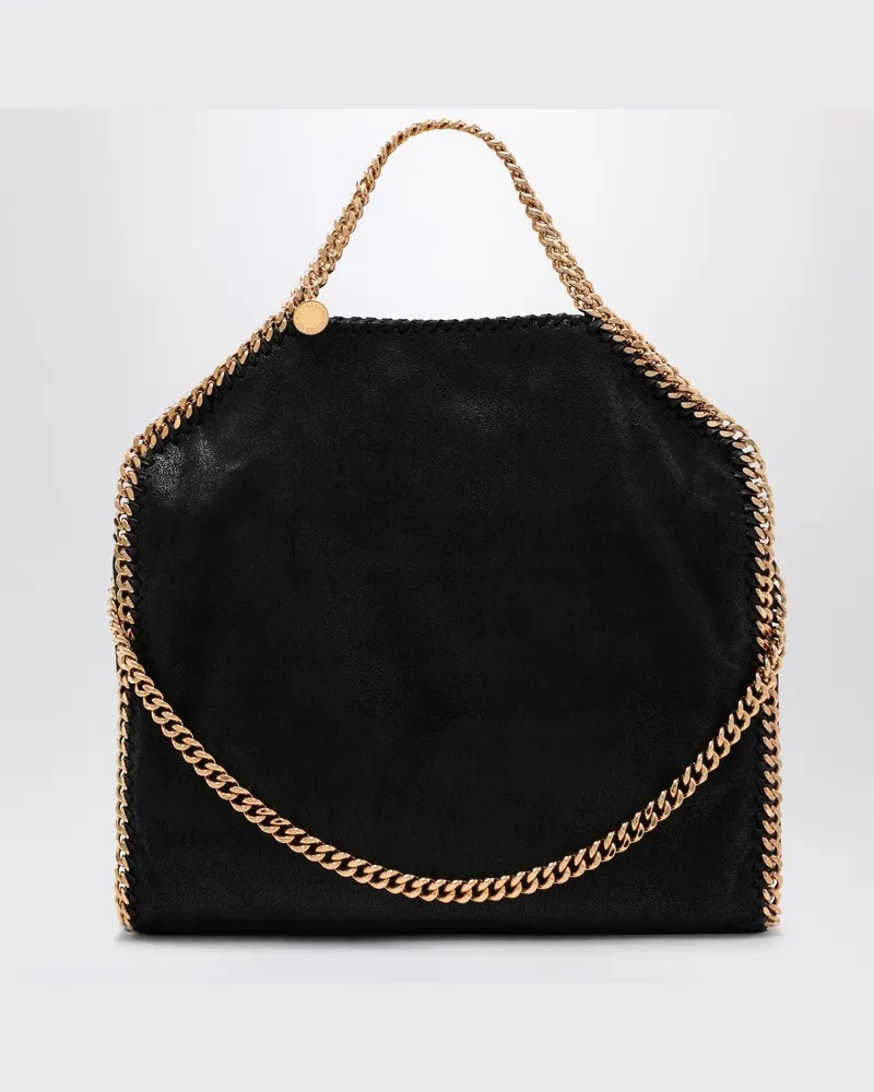 Stella McCartney Tasche Falabella Fold Over schwarz/gold Schwarz