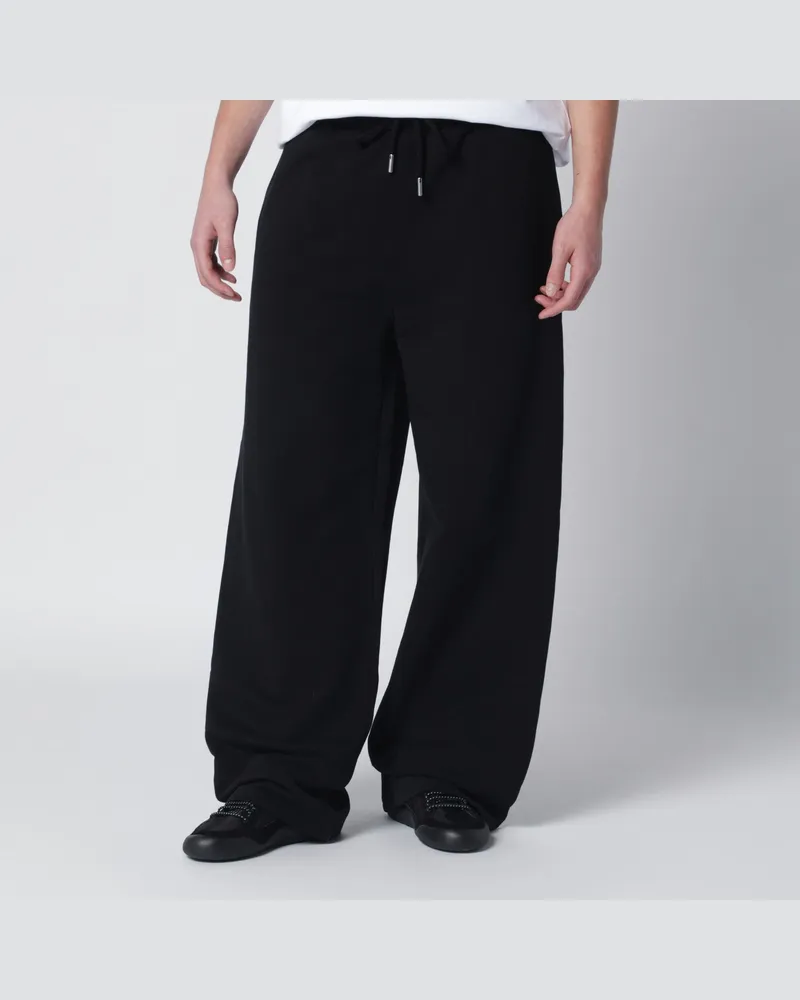 AMI Paris Schwarze Jogginghose mit Ami-de-Coeur-Logo 