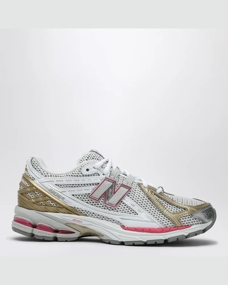 New Balance Sneaker 1906R Silber Metallic/Dragon Berry/Weiß Beige