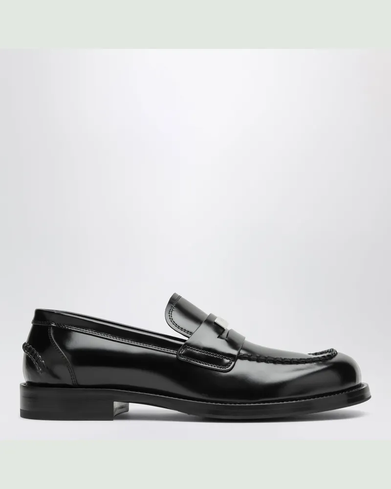 Dolce & Gabbana Schwarzer Kalbsledermokassin Black
