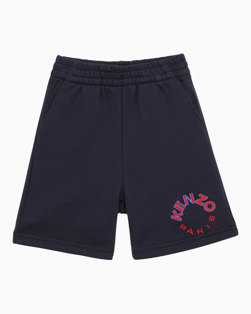 Kenzo Marineblaue Shorts aus Baumwolle mit Logo Blau