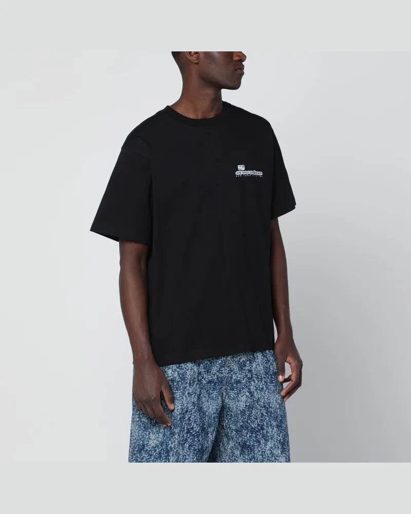 AWAKE NY Schwarzes T-Shirt aus Baumwolle mit Logo Schwarz