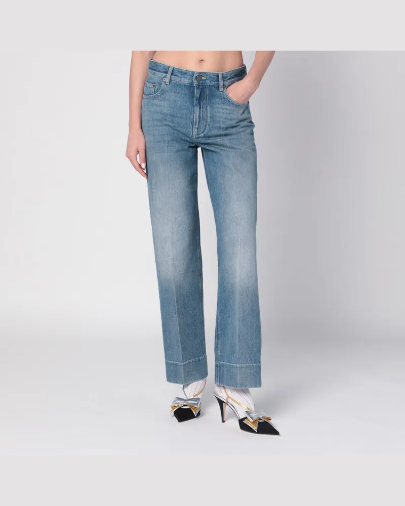 Valentino Garavani Verwaschene blaue Jeans Blau