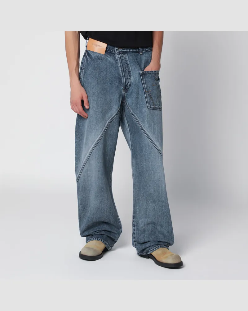 J.W.Anderson Mittelblaue Twisted Workwear Jeans Blue