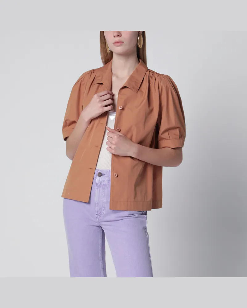 Chloé Baumwollhemd Reef Shell Brown