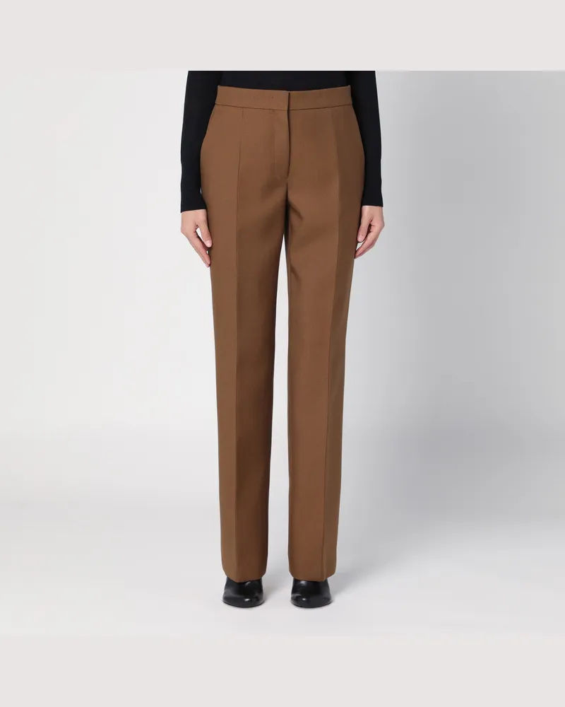 Jil Sander Braune Hose aus Wolle Brown